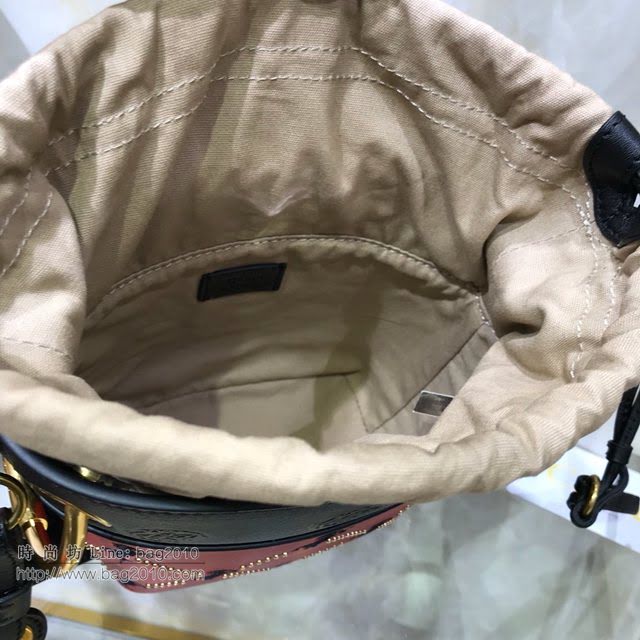 Chloe女包 克洛伊經典小馬刺繡鉚釘系列拼色水桶包 Chole手提肩背斜挎包  jjh1310
